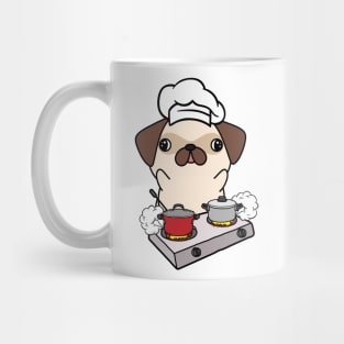 Funny Pug is cooking Mug